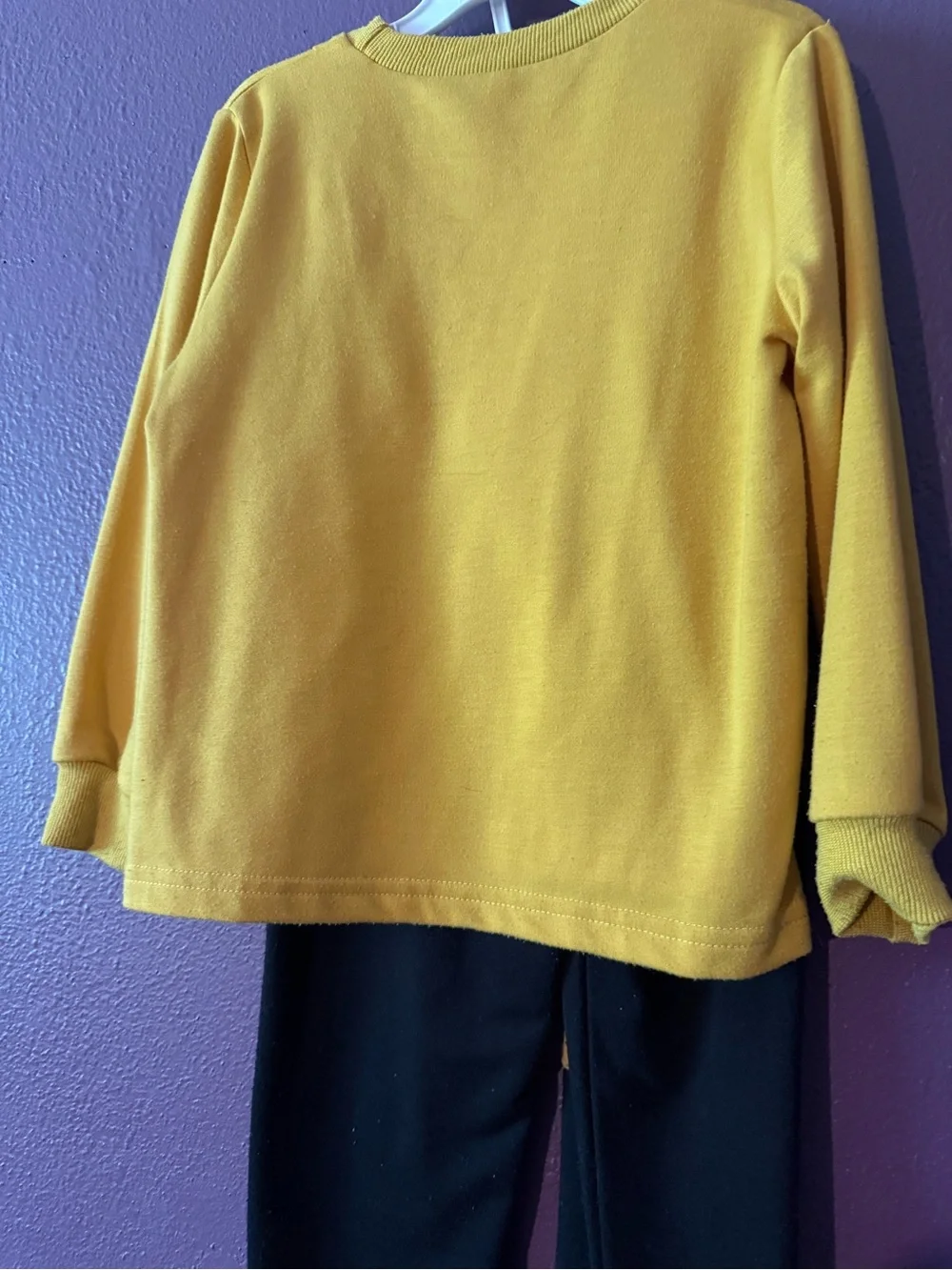 Girls Yellow Top with Black Bow Accents